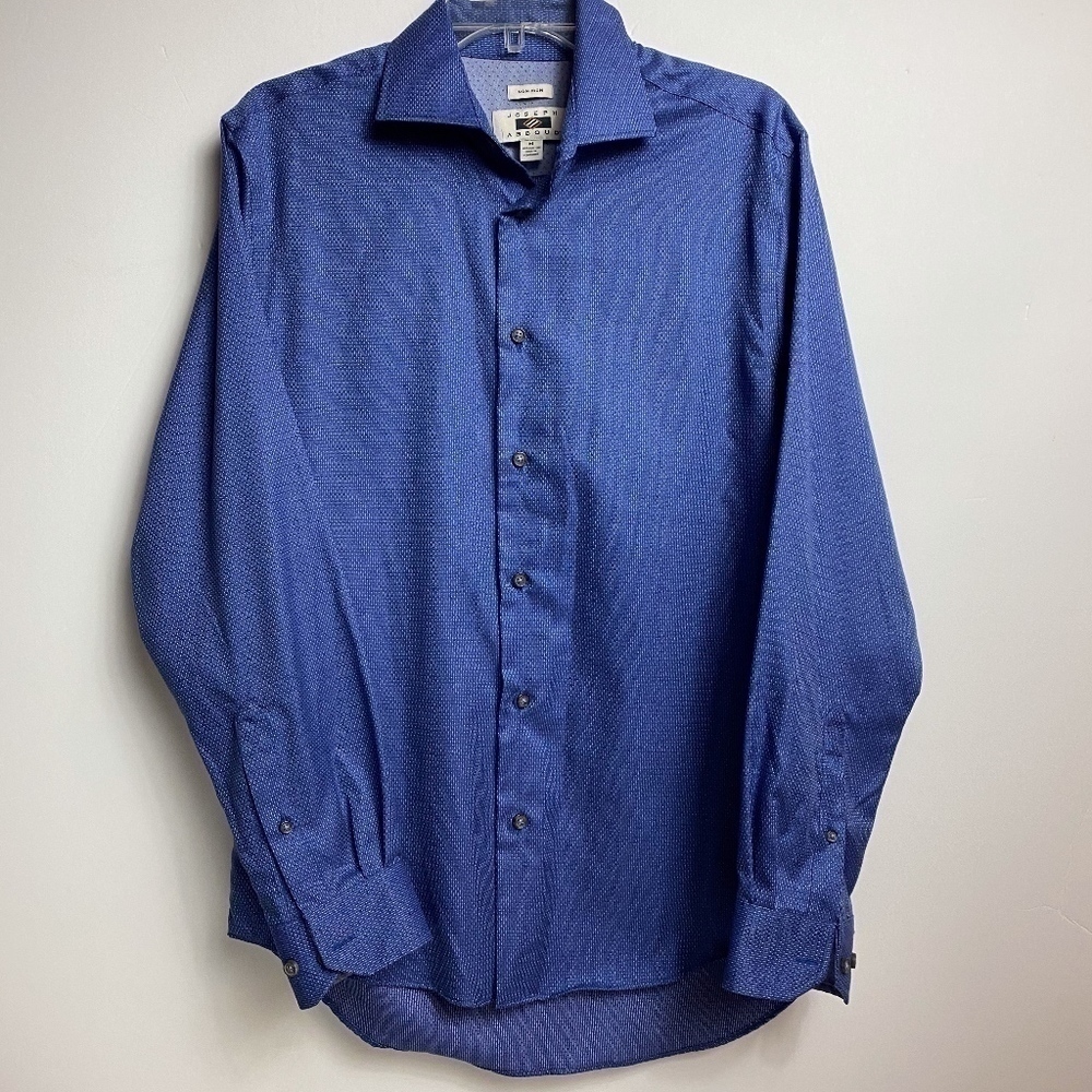 𝅺JOSEPH Abboud Blue Casual Dress Shirt